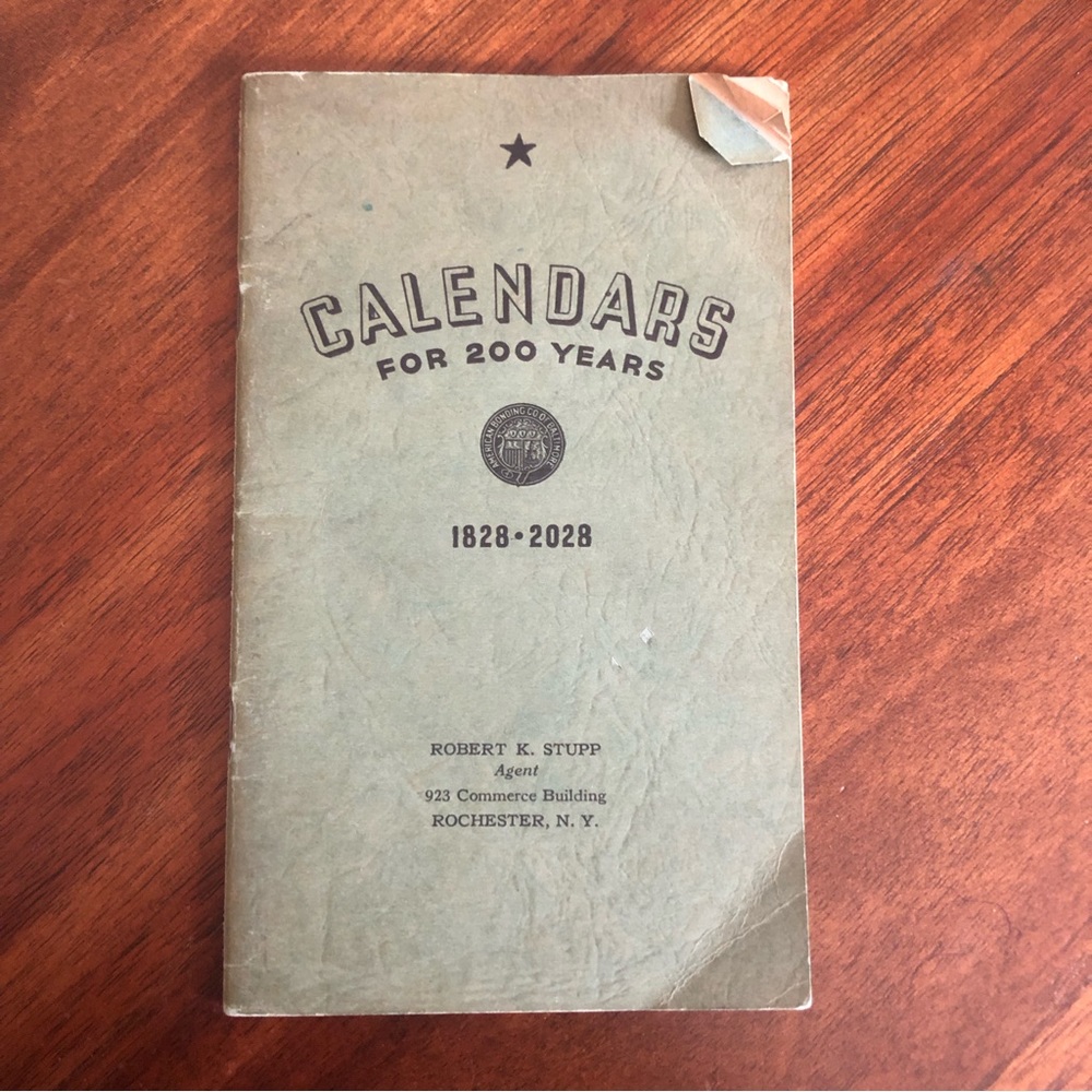 Historical 200 Years Calendar for 1828-2028